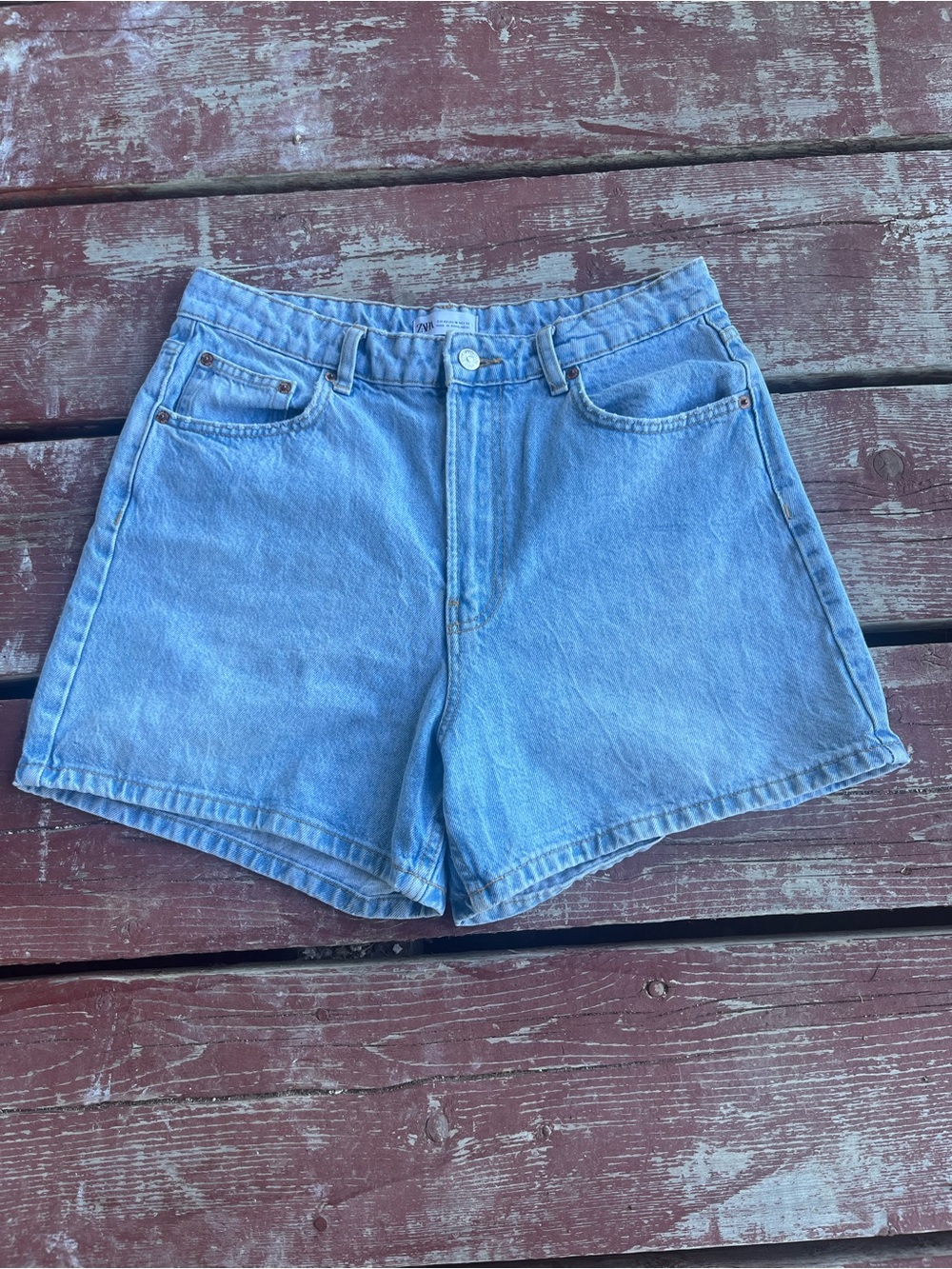 Zara Light Blue Denim Jean Shorts